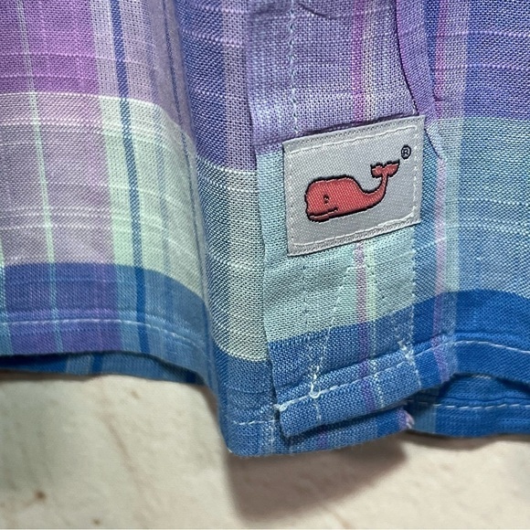 Vineyard Vines Shirt Mens XL Blue Plaid Button Up Classic Fit Murray Shirt - Picture 6 of 9